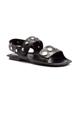Black leather sandals ELENA IACHI | EE28BLACK